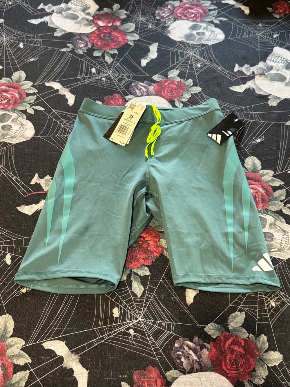 NWT Adidas Adizero Archive Running Shorts Half Tights Men's Green Teal Sz M